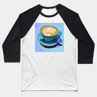 Cappucino Alla Prima Digital Oil Painting Baseball T-Shirt